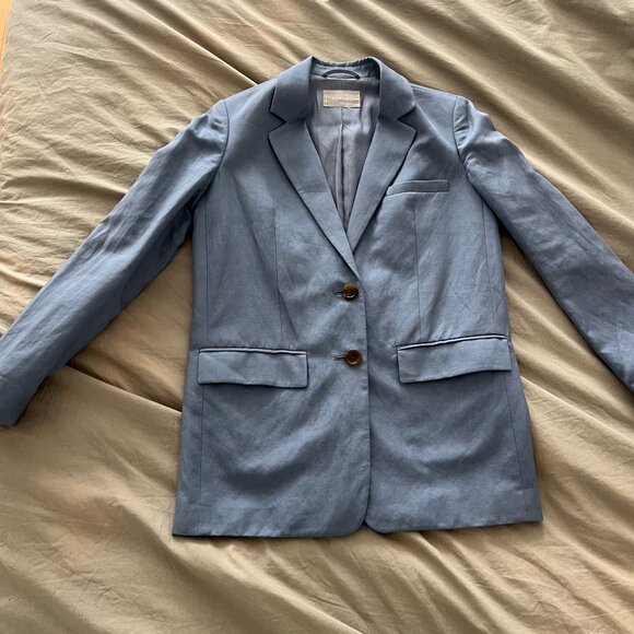 Everlane Oversized Lightweight Blazer in light blue (size 00) - Picture 2 of 8